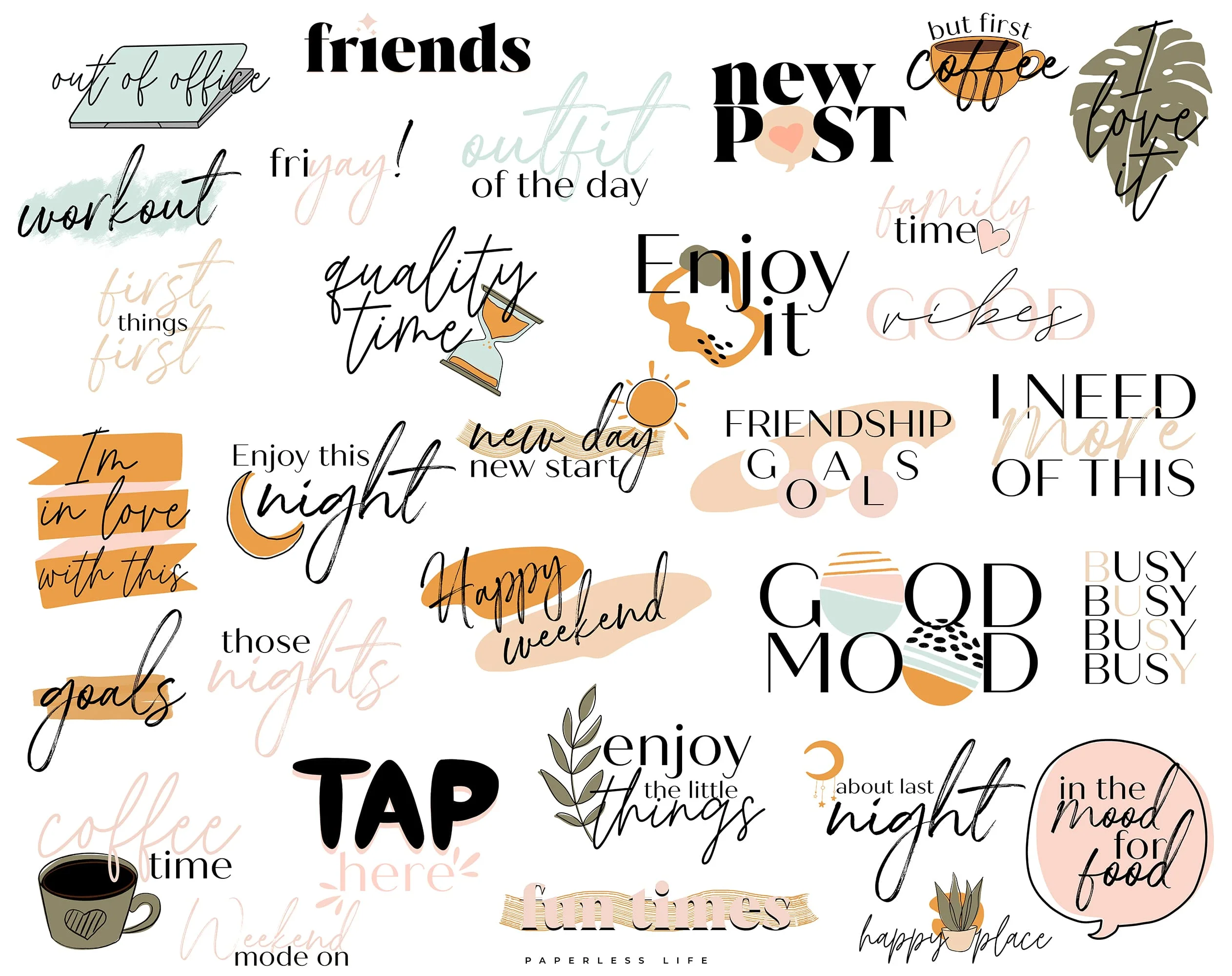 170+ Instagram Story Sticker - ☀️ Basic Set 2 - Image 3