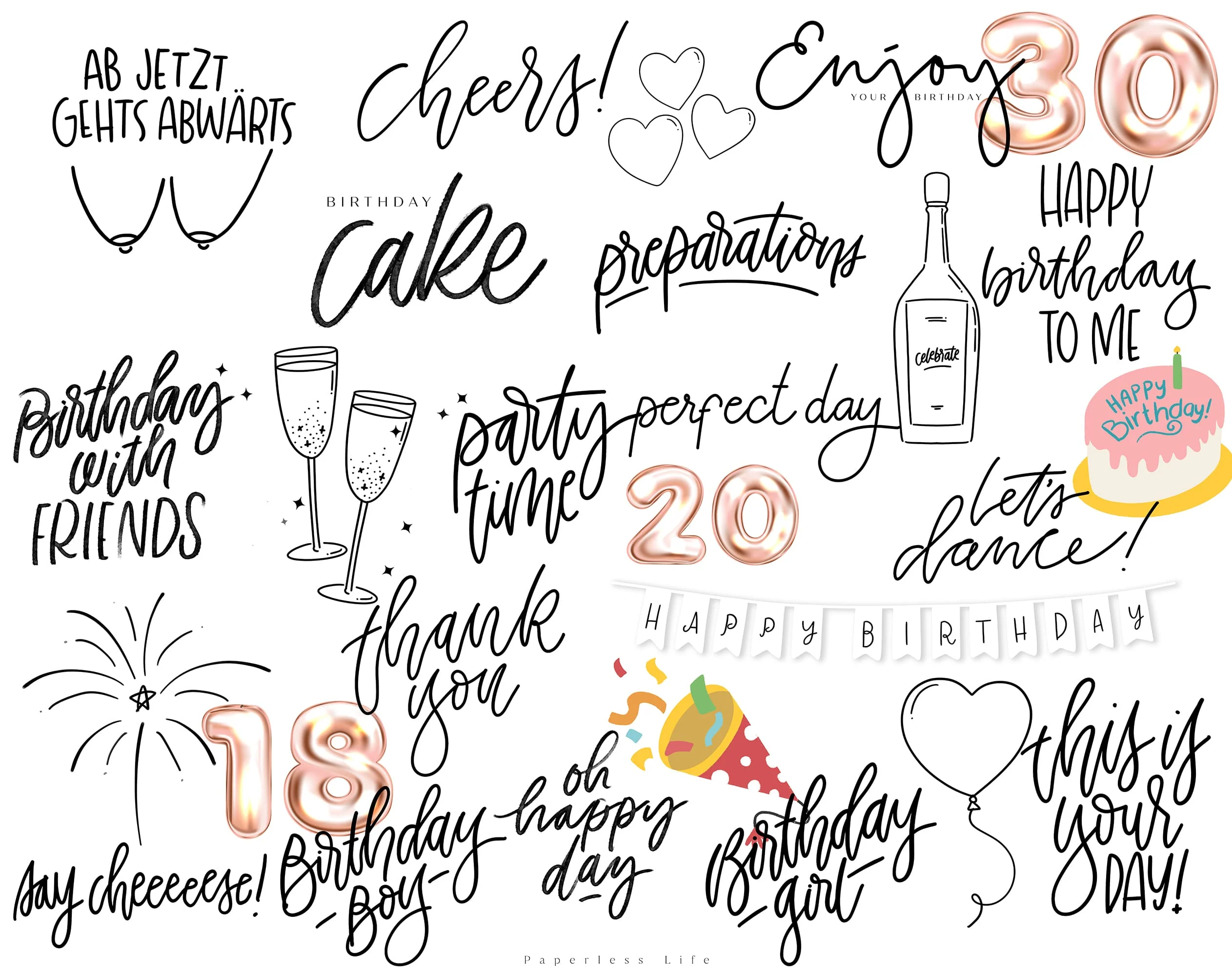 190+ Instagram Story Sticker - 🎈 Geburtstag - Image 2