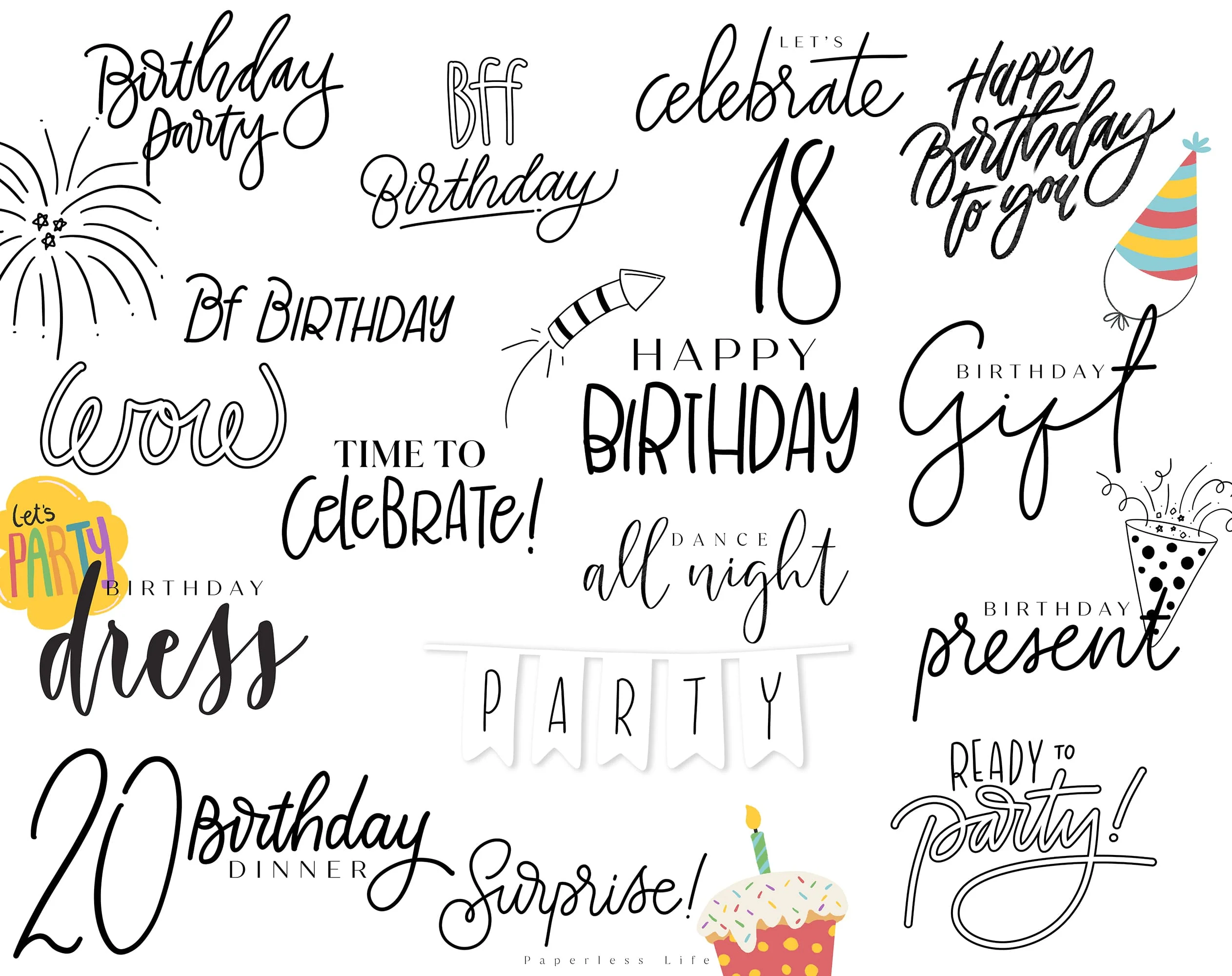 190+ Instagram Story Sticker - 🎈 Geburtstag - Image 3
