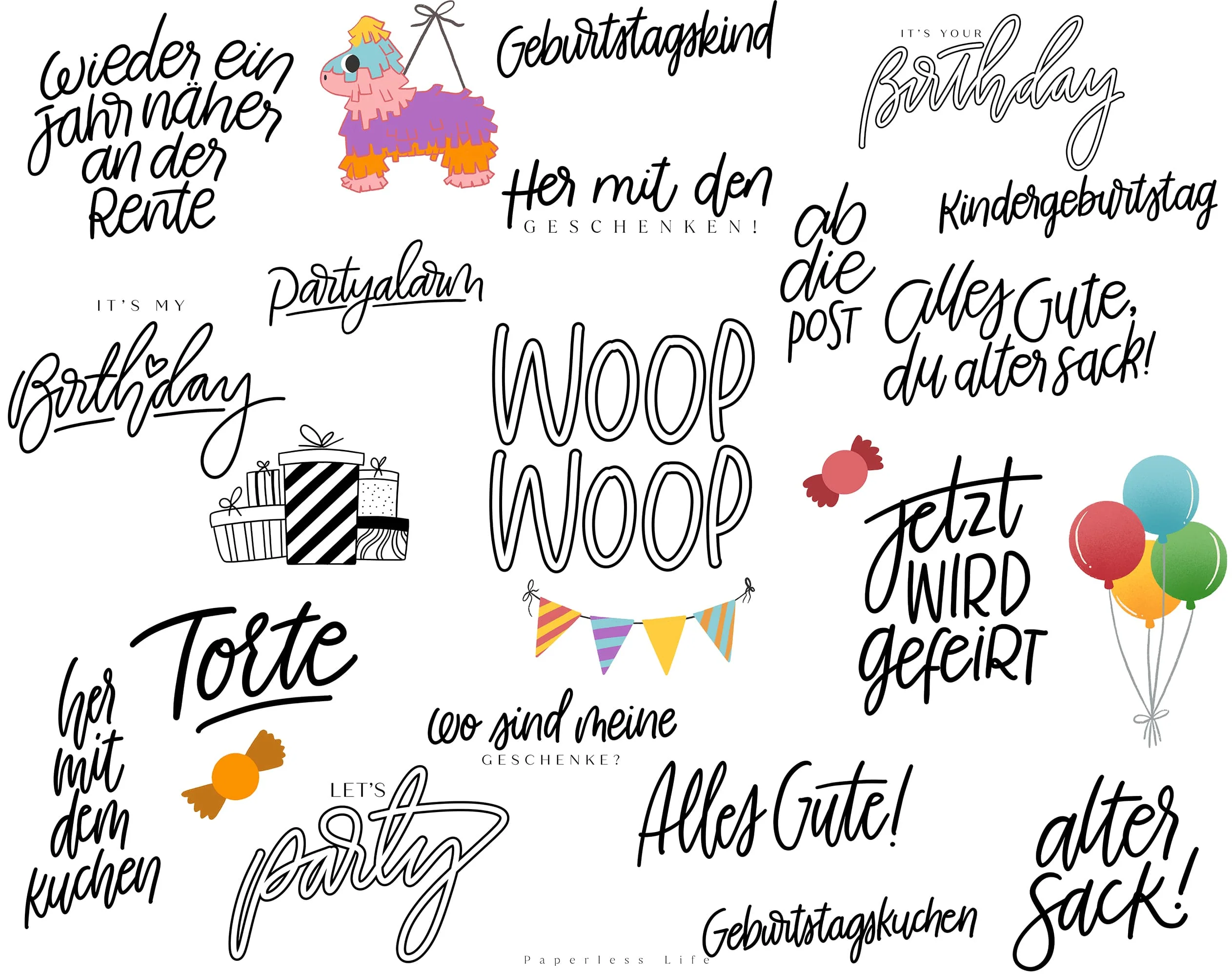 190+ Instagram Story Sticker - 🎈 Geburtstag - Image 4
