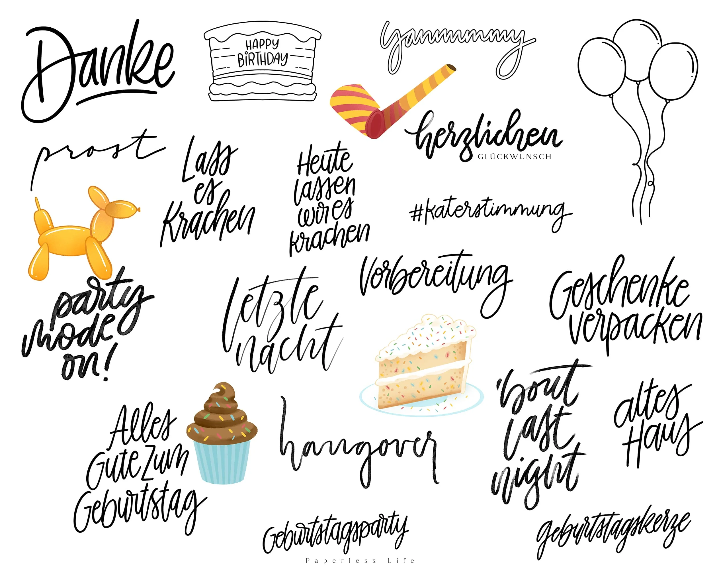 190+ Instagram Story Sticker - 🎈 Geburtstag - Image 5