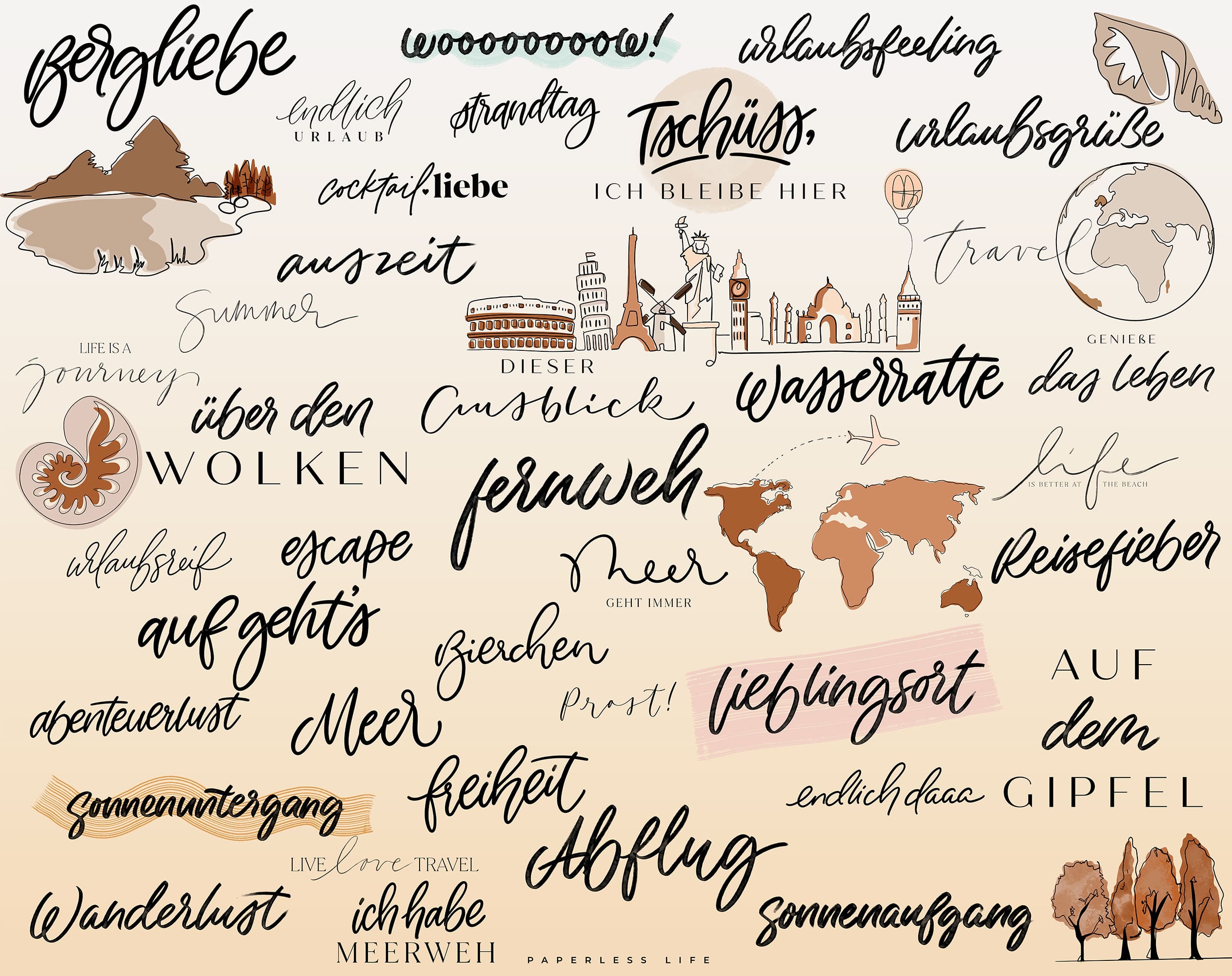 240+ Instagram Story Sticker - 🌎 Urlaub XXL - Image 3