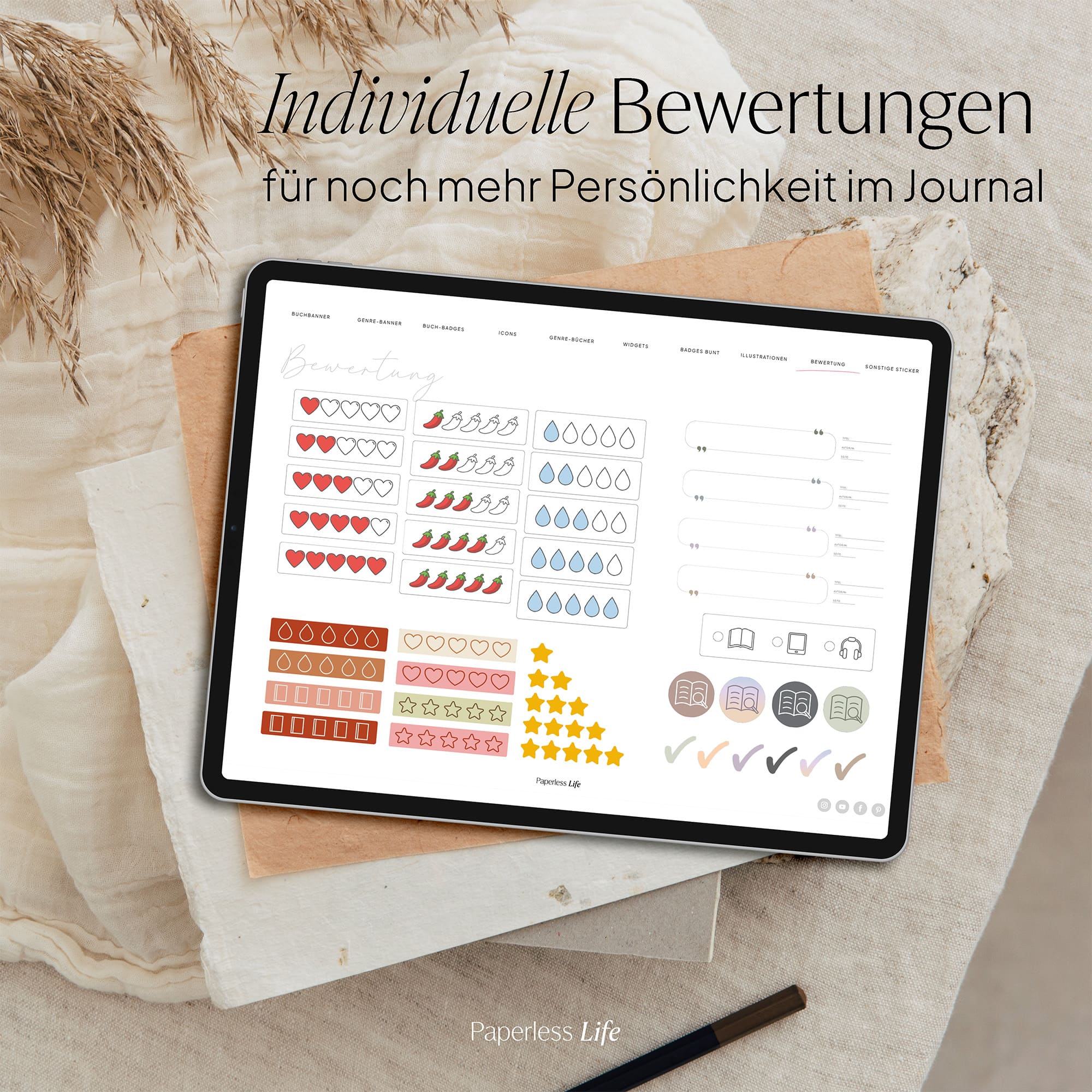 Digitale Sticker | Reading Journal Sticker - Image 10