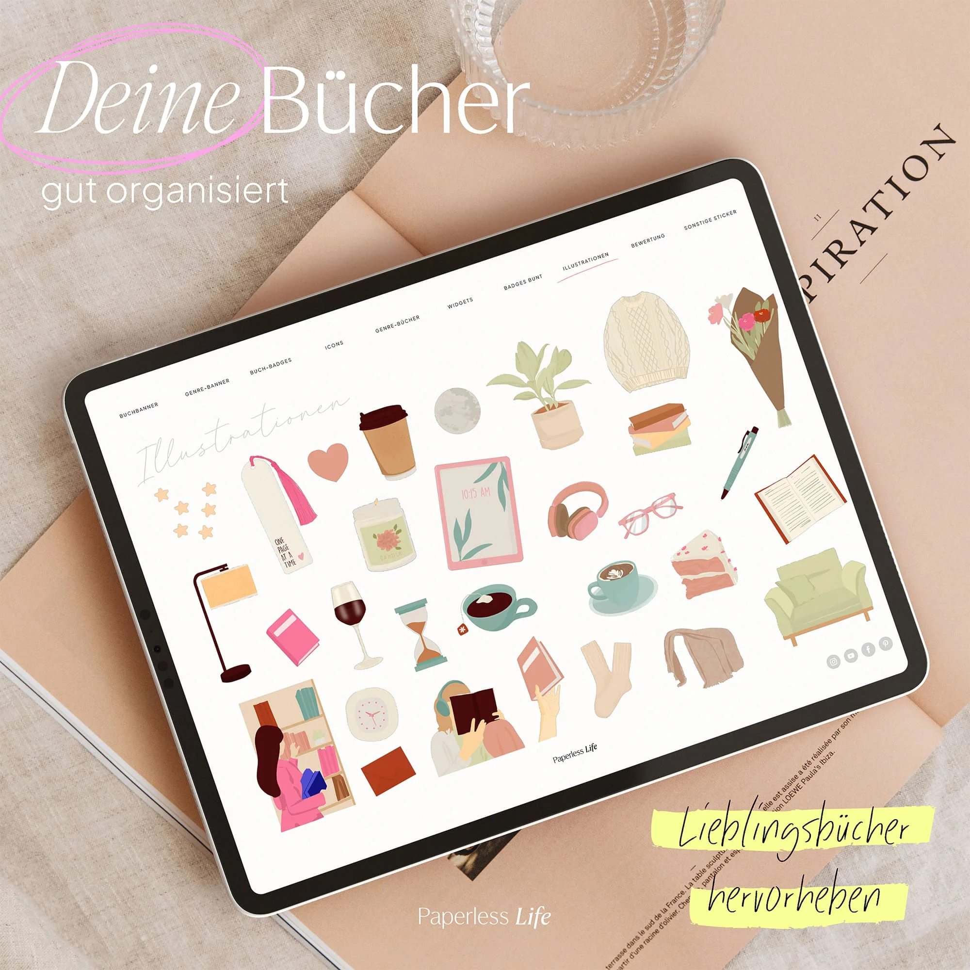 Digitale Sticker | Reading Journal Sticker - Image 2