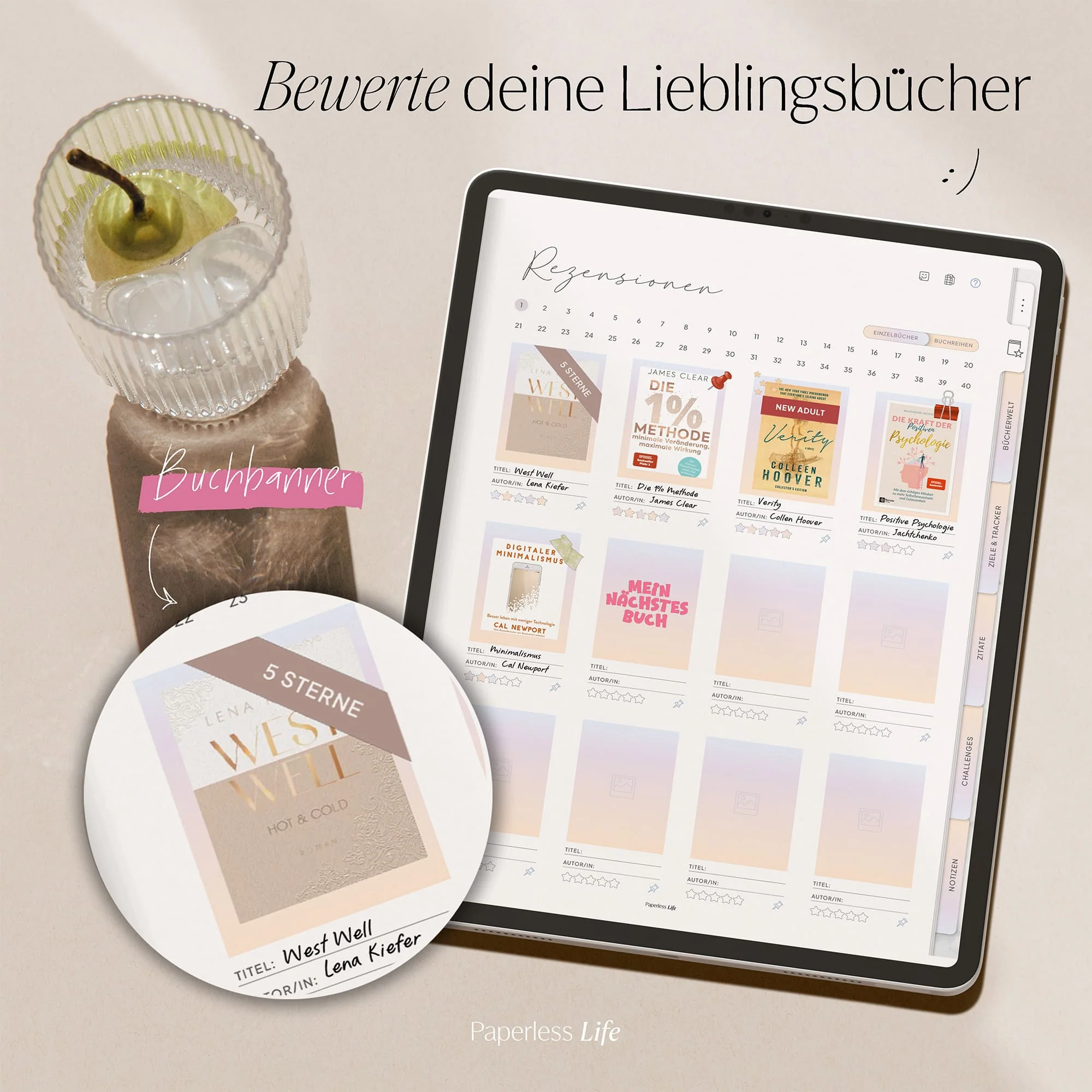 Digitale Sticker | Reading Journal Sticker - Image 4