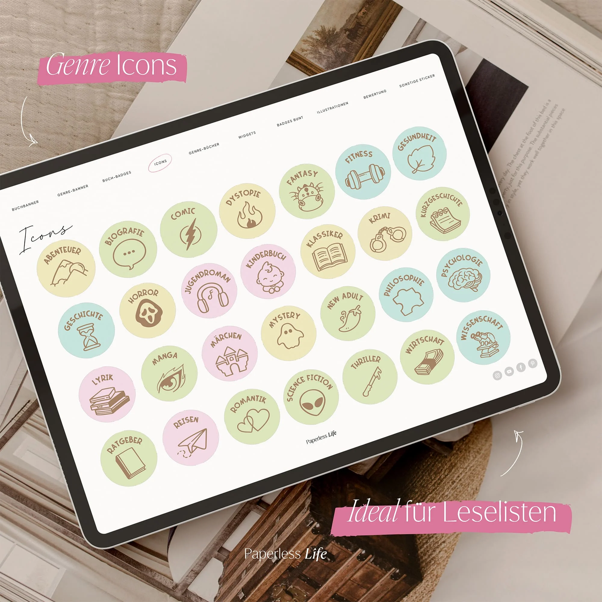 Digitale Sticker | Reading Journal Sticker - Image 8